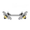 Stahl - Nipple Bar - Biene - Kristall