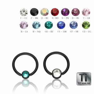 8 mm - 3 mm - RC - Rainbow Colour/ Regenbogen - Black...