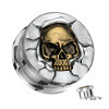 Steel - Screw Fit Tunnel - Protruding Bronze Skull 12 mm