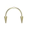 Steel - Smiley Vampire Fangs - Horseshoe Piercing Gold