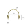 Steel - Smiley Vampire Fangs - Horseshoe Piercing Gold