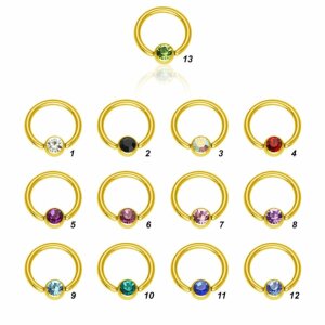 8 mm - 4 mm - CC - Crystal Clear/ Kristallklar - Gold...