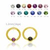 8 mm - 4 mm - CC - Crystal Clear/ Kristallklar - Gold Steel - BCR Klemmring - Kristall - 1,2 mm