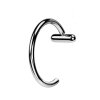 Titanium Nose Hoop Ring With Bar Stopper 0,8 x 8 mm Silver