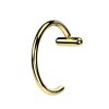 Titanium Nose Hoop Ring With Bar Stopper 1,0 x 8 mm Gold