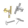 Stahl – Labret – Push In - ohne Gewinde - Doppelreihe - Smaragd Stein Gold 1,2 mm