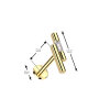 Stahl – Labret – Push In - ohne Gewinde - Doppelreihe - Smaragd Stein Gold 1,2 mm