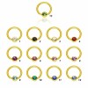 Gold Steel - BCR ball closure ring with Flatball - crystal - 1,2 mm 8 mm - 3 mm - BK