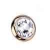 Titan - Dermal Anchor - Innengewinde 0,9 mm - Flat - Kristall - 1,2 mm 4 mm RDC CC - Rosegold Crystal Clear