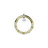 Stahl - Segment Clicker - 7 Kristalle Gold 10 mm