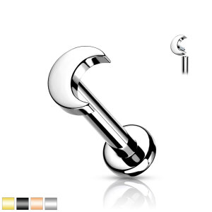 Titan - Labret - Innengewinde - Mond 1,2 x 6 mm Silber