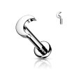 Titan - Labret - Innengewinde - Mond 1,2 x 6 mm Silber