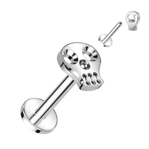 Titan - Labret - Innengewinde - Totenkopf