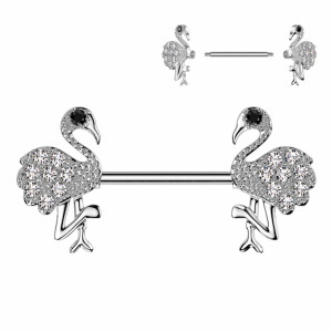 Stahl - Nipple Bar - Flamingo - Kristall