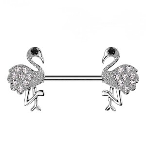 Stahl - Nipple Bar - Flamingo - Kristall