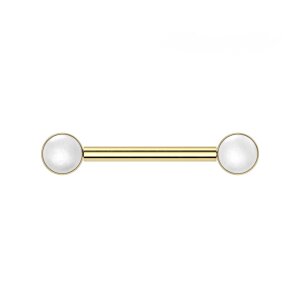 Titan - Nipple Bar - Push In - gewindelos - Perlendesign...