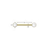 Titan - Nipple Bar - Push In - gewindelos - Perlendesign - weiss