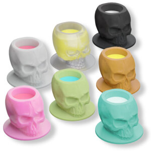 Farbkappen - Skull Silicone - Ink Cups - 12 mm - 100 Stk