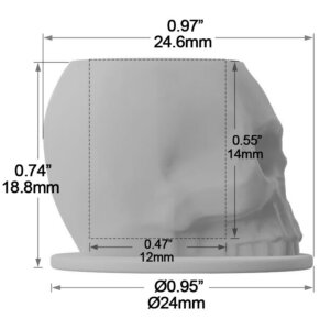 Farbkappen - Skull Silicone - Ink Cups - 12 mm - 100 Stk