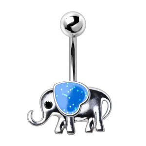 Stahl - Banane - Elefant - blaues Herz