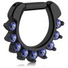 Black Steel - Septum Clicker - Oriental Kristall