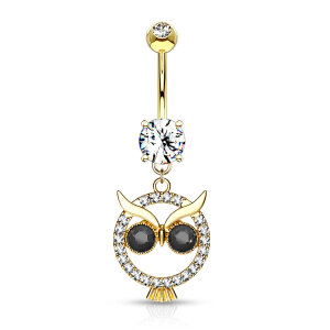 Steel - banana - hanging owl - crystal