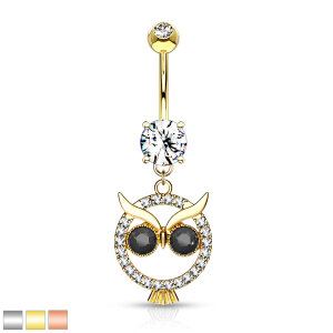 Steel - banana - hanging owl - crystal