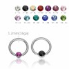 Steel - BCR ball closure ring - crystal - 1,2 mm 8 mm - 4 mm - LG