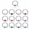 Steel - BCR ball closure ring - crystal - 1,6 mm 10 mm - 4 mm - LA