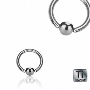 Titanium - BCR ball closure ring 2 mm - 16 mm - 6 mm