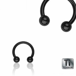 Black Titanium - CBR Circular Barbell (horseshoe) 1,6 mm...