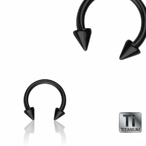 1,6 mm - 8 mm - 4 mm - Black Titan - CBR Hufeisen - mit...