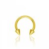 Gold Steel - CBR Circular Barbell (horseshoe) - with cones 1,2 mm - 6 mm - 2,5 mm