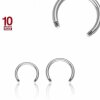 Steel - CBR Circular Barbell (horseshoe) - without balls - 10pcs pack 1,2 mm - 10 mm