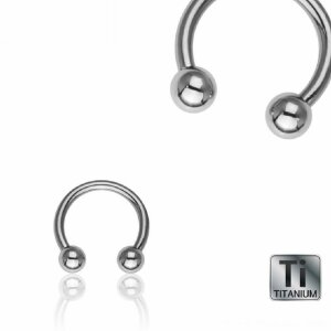 Ti-Gloss Titanium - CBR Circular Barbell (horseshoe) 1,2...