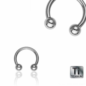 Titanium - CBR Circular Barbell (horseshoe) 1,0 mm - 7 mm...