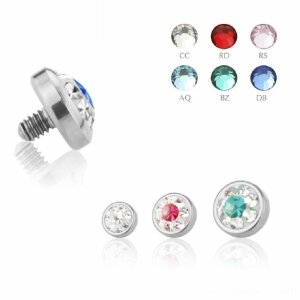 3,5 mm - DB/CC-Dunkel Blau/Kristallklar - Titan - Dermal...