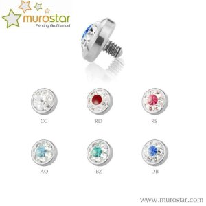 3,5 mm - DB/CC-Dunkel Blau/Kristallklar - Titan - Dermal...