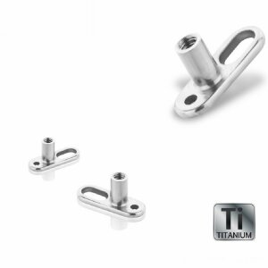 Titanium - Dermal Anchor Base - 1,2 mm - 2 holes -2,5mm