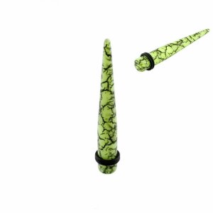 Acrylic - Taper/Expander - green - Neon 12 mm