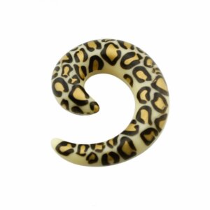 Acrylic - Taper/Expander - spiral - cheetah  6 mm